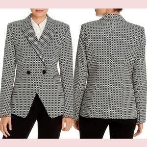 NWT $498 ELIE TAHARI‎ [ 12 ] Jezebel Printed Double-Breasted Blazer Jacket